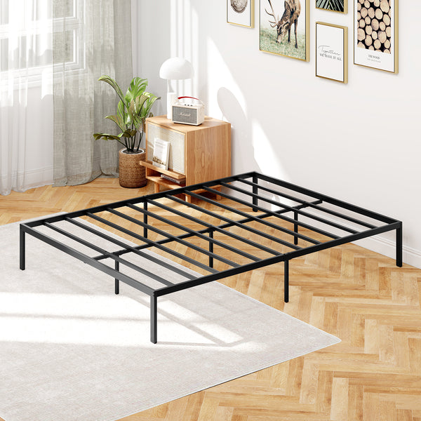 Metal Bed Frame, Platform Bed, Heavy Duty Support Slats Mattress Foundation