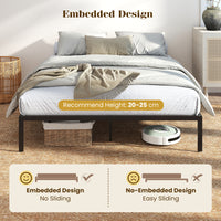 Metal Bed Frame, Platform Bed, Heavy Duty Support Slats Mattress Foundation