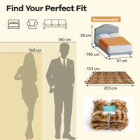 780GSM Soft Plush Fuzzy Luxury Faux Fox Fur Blanket for Bed Sofa