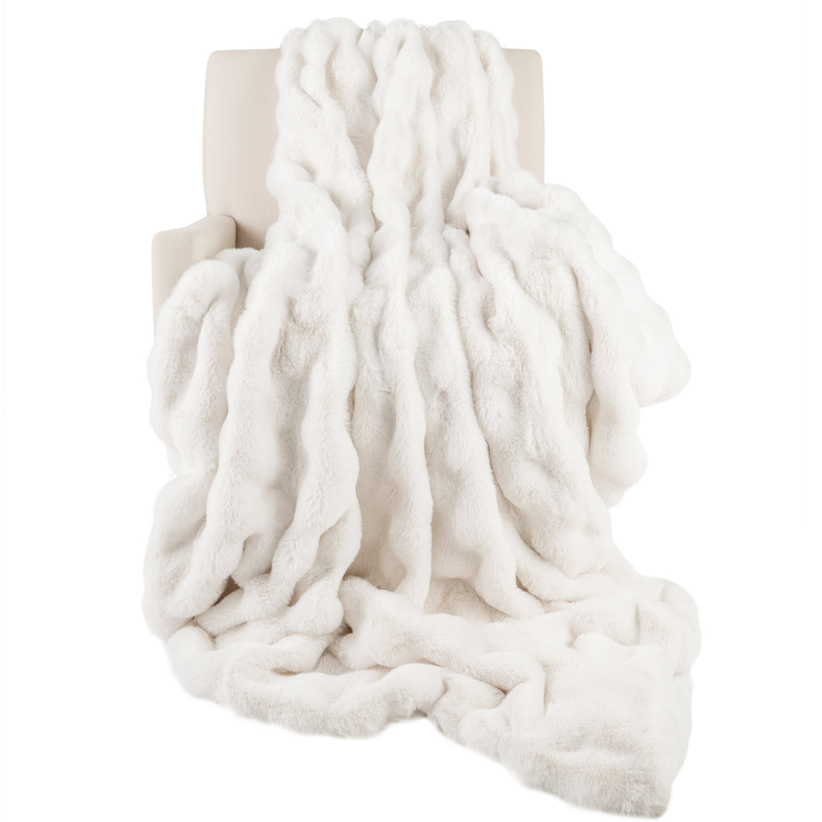 Luxury Faux Fur Throw Blanket for Bed Armchair Sofa