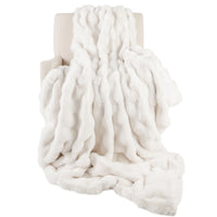 Luxury Faux Fur Throw Blanket for Bed Armchair Sofa