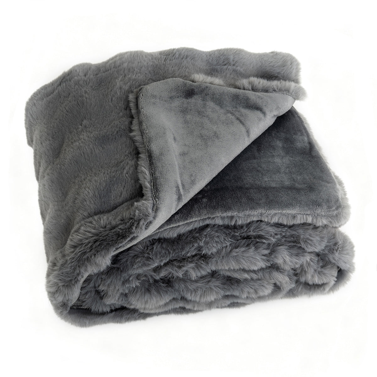 Luxury Faux Fur Throw Blanket for Bed Armchair Sofa