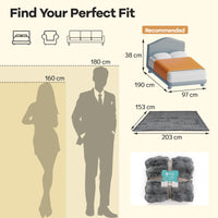 Luxury Faux Fur Throw Blanket for Bed Armchair Sofa