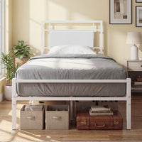 Giantex Metal Platform Bed with Headboard, Heavy-Duty Mattress Foundation