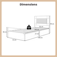 Giantex Metal Platform Bed with Headboard, Heavy-Duty Mattress Foundation