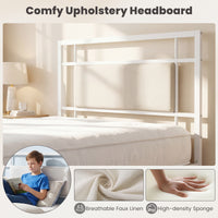 Giantex Metal Platform Bed with Headboard, Heavy-Duty Mattress Foundation