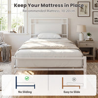 Giantex Metal Platform Bed with Headboard, Heavy-Duty Mattress Foundation