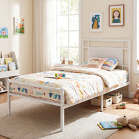 Giantex Metal Platform Bed with Headboard, Heavy-Duty Mattress Foundation
