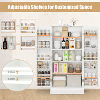 Giantex 120cm Kitchen Storage Cabinet, Freestanding Buffet Cupboards Sideboard