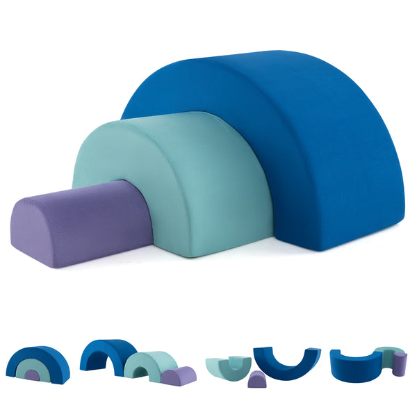 Rainbow Arc Climber Playset, Foam Climbing Blocks with Machine Washable Covers