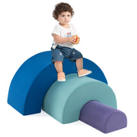 Rainbow Arc Climber Playset, Foam Climbing Blocks with Machine Washable Covers