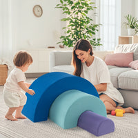 Rainbow Arc Climber Playset, Foam Climbing Blocks with Machine Washable Covers