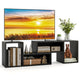 Wood TV Stands, 2 PCS TV Console Cabinets for TVs up to 55 Inches