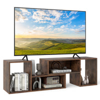 Wood TV Stands, 2 PCS TV Console Cabinets for TVs up to 55 Inches