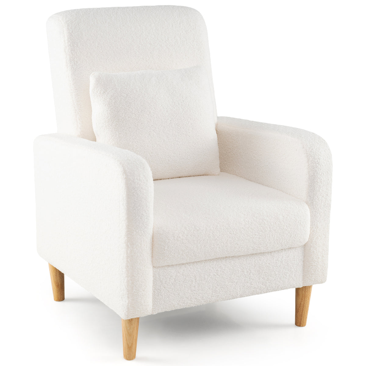 Accent Chair, Modern Upholstered Sofa chair with Lumbar Pillow