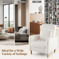 Accent Chair, Modern Upholstered Sofa chair with Lumbar Pillow