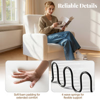 Accent Chair, Modern Upholstered Sofa chair with Lumbar Pillow