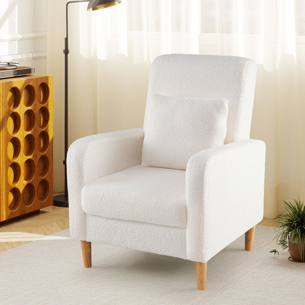 Accent Chair, Modern Upholstered Sofa chair with Lumbar Pillow
