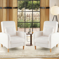Accent Chair, Modern Upholstered Sofa chair with Lumbar Pillow