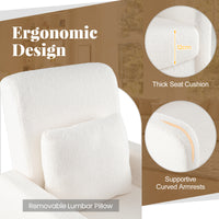 Accent Chair, Modern Upholstered Sofa chair with Lumbar Pillow