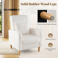 Accent Chair, Modern Upholstered Sofa chair with Lumbar Pillow