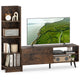 TV Stand for TVs up to 50 Inches, Entertainment Center with Bookshelf & Adjustable Shelf