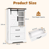 Farmhouse Bathroom Floor Cabinet, Freestanding Storage Cabinet