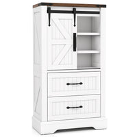 Farmhouse Bathroom Floor Cabinet, Freestanding Storage Cabinet