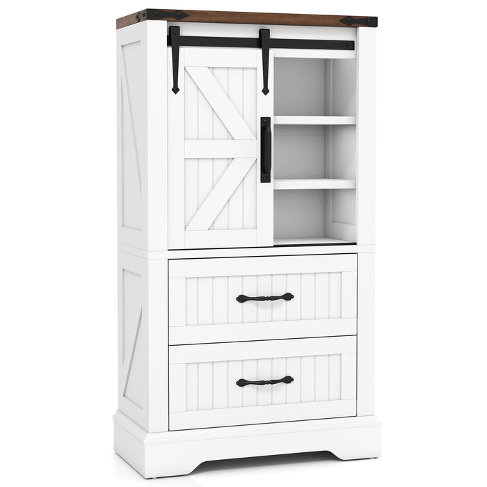 Farmhouse Bathroom Floor Cabinet, Freestanding Storage Cabinet