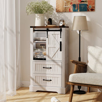 Farmhouse Bathroom Floor Cabinet, Freestanding Storage Cabinet
