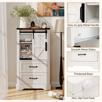 Farmhouse Bathroom Floor Cabinet, Freestanding Storage Cabinet