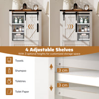 Farmhouse Bathroom Floor Cabinet, Freestanding Storage Cabinet