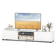 Modern TV Stand for up to 70" TVs with 2 Doors and Open Shelves for Living Room