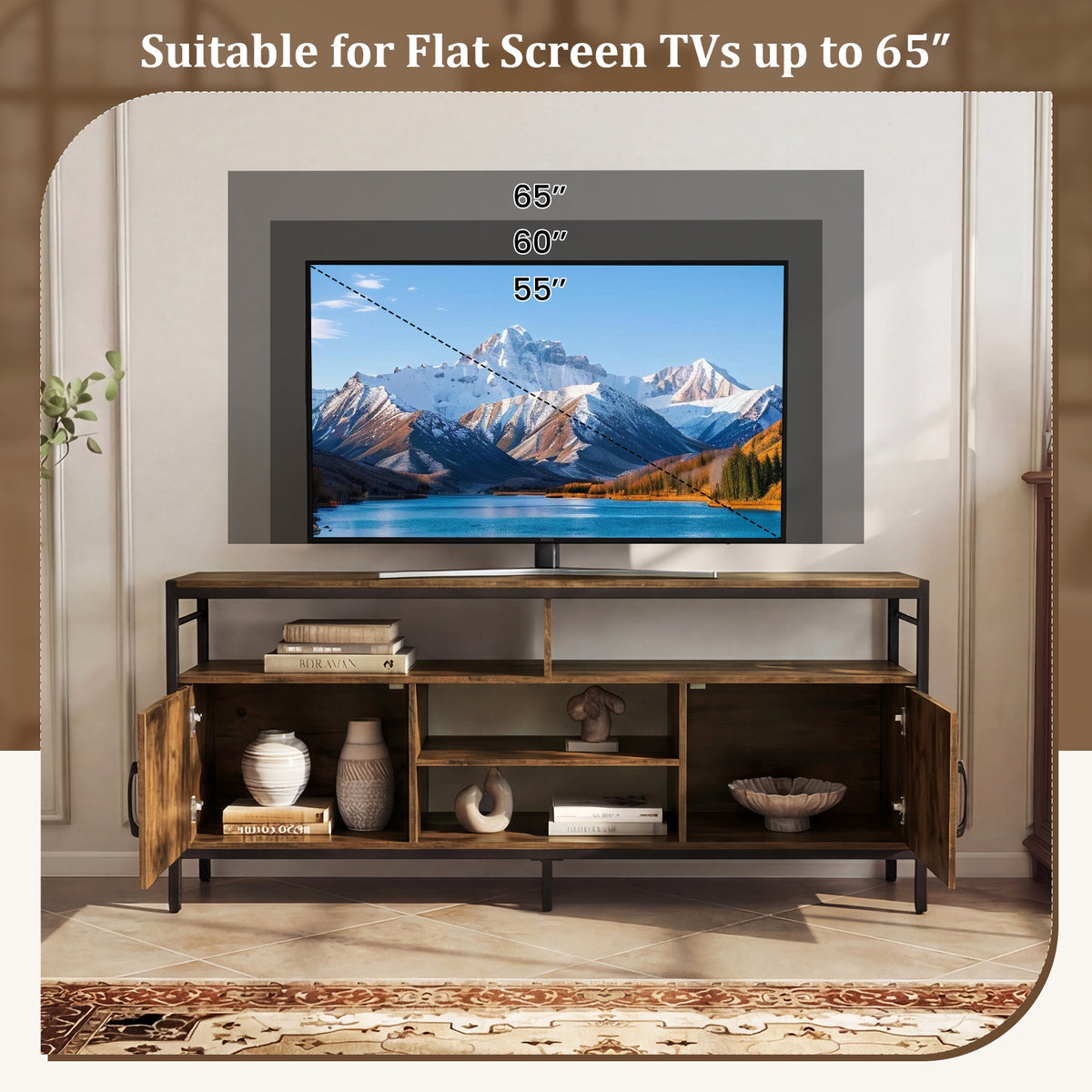 Giantex TV Stand for TVs up to 65”, 147cm TV Console Table