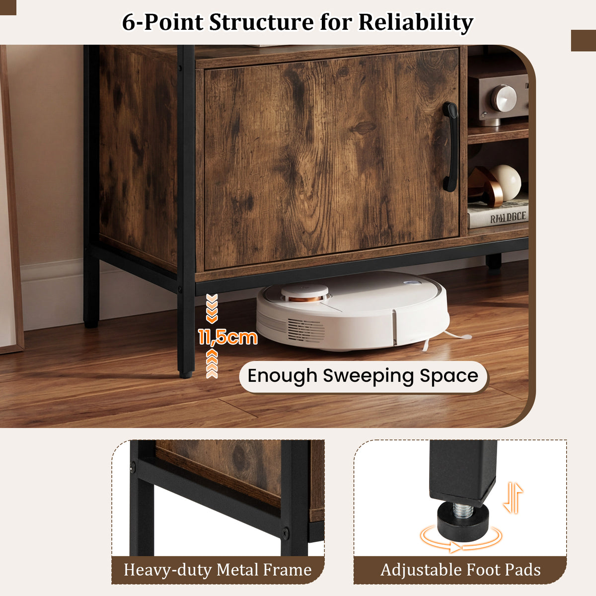 Giantex TV Stand for TVs up to 65”, 147cm TV Console Table