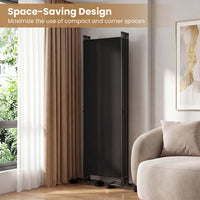 Giantex 6-Panel Folding Room Divider, 1.72m Rolling Privacy Screen with Lockable Wheels