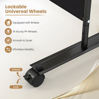 Giantex 6-Panel Folding Room Divider, 1.72m Rolling Privacy Screen with Lockable Wheels