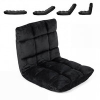 Giantex Adjustable 14-Position Floor Chair, Folding Couch Recliner with Soft Flannel Cover