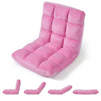 Giantex Adjustable 14-Position Floor Chair, Folding Couch Recliner with Soft Flannel Cover