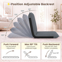 Giantex Floor Chair, Foldable Floor Chair w/Reclining Function