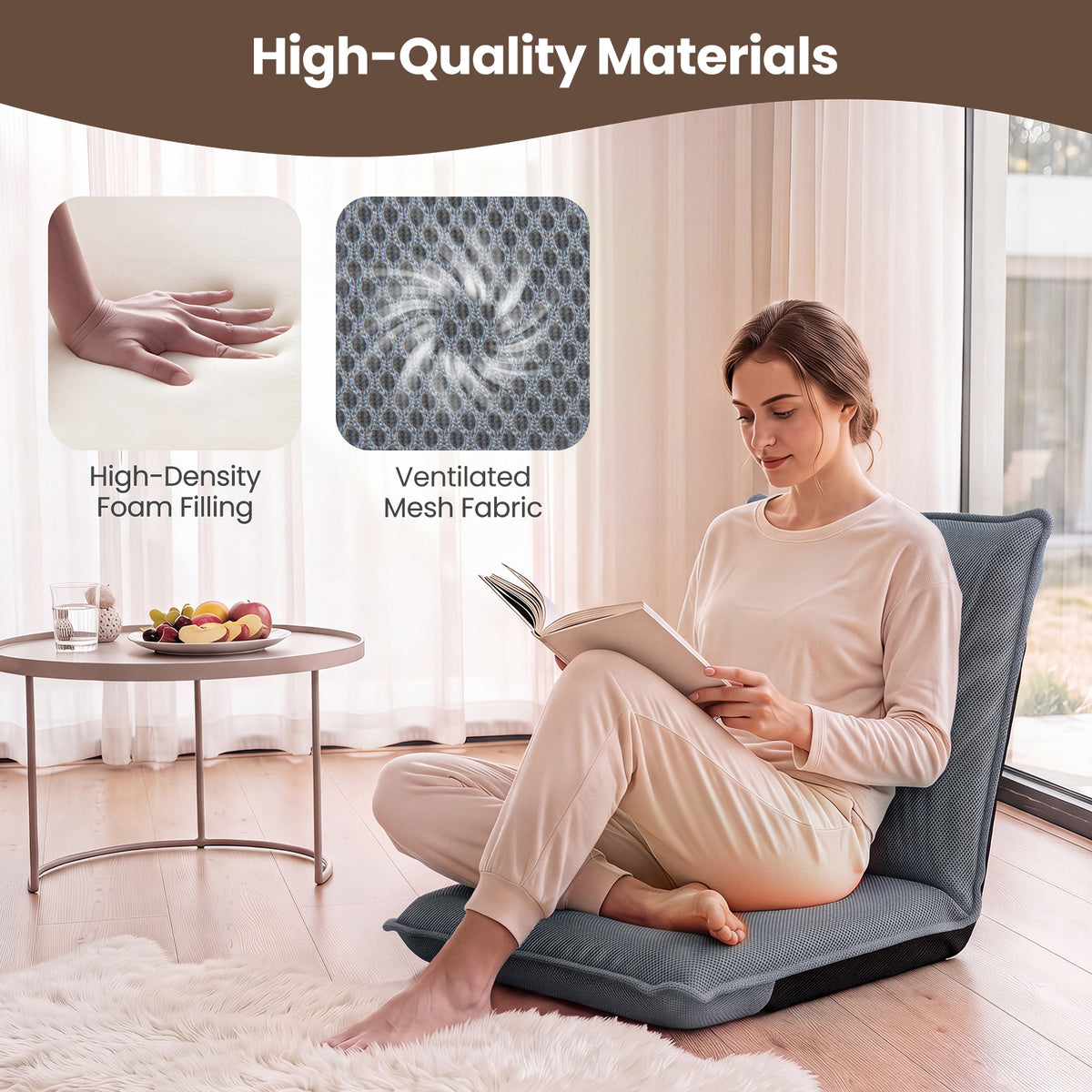 Giantex Floor Chair, Foldable Floor Chair w/Reclining Function