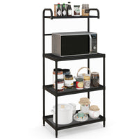 Giantex 4-Tier Microwave Oven Stand Storage, Floor Standing Kitchen Baker’s Rack