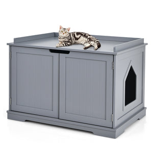 Cat Litter Box, Kitty Enclosure w/Magnetic Door