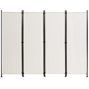Giantex 4 Panel Room Divider, 1.7Mx2.2M Folding Privacy Screen w/Adjustable Foot Pads,