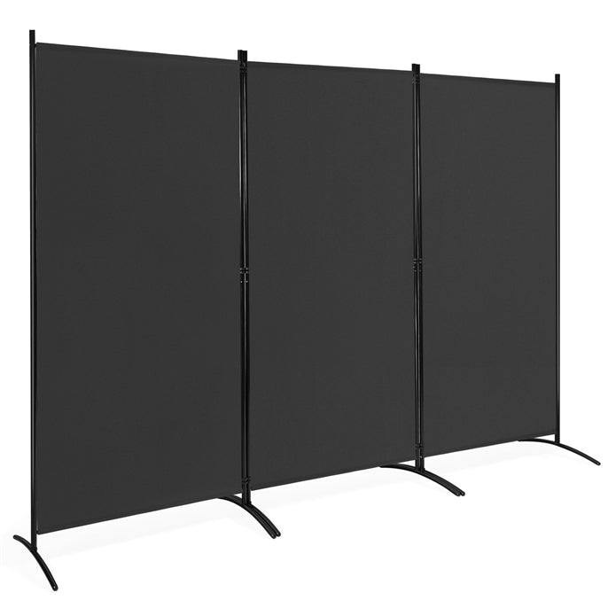 3-Panel Room Divider, Folding Privacy Screen with Durable Hinges Steel Base