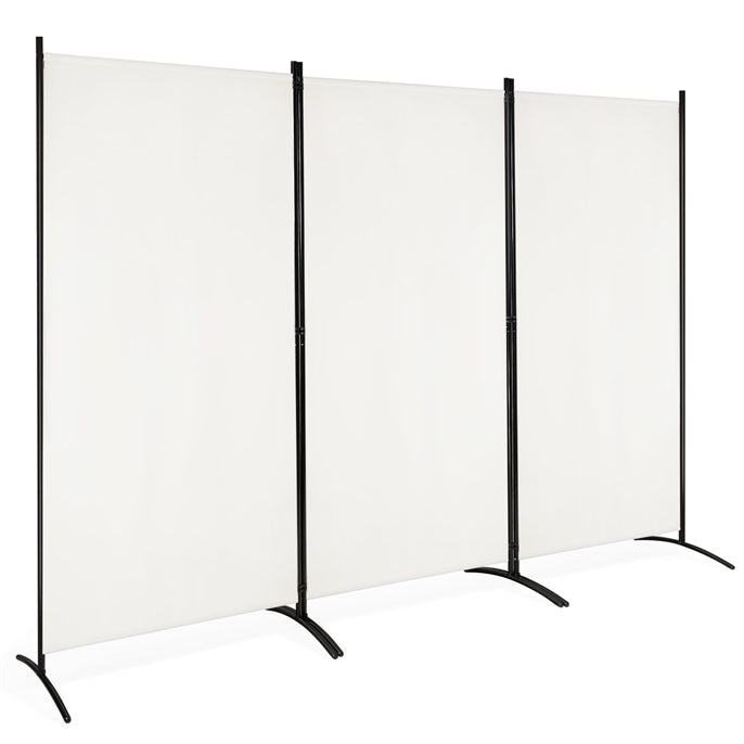 3-Panel Room Divider, Folding Privacy Screen with Durable Hinges Steel Base