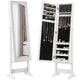 Mirror Jewelry Cabinet Standing with 4 Shelves and 3 Adjustable Tilt Angles