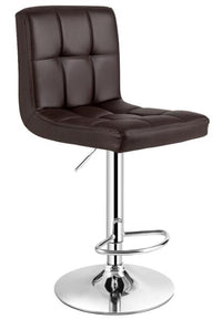 Bar Stool, Pub Swivel Barstool, W/ Backrest, PU Leather, Cushioned Seat, Adjustable Height, 360° Swivel, Comfortable Footrest