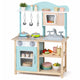 Kids Pretend Kitchen Play Set, Children Cooking Role Play Toy, w/ Sink, Oven, Microwave, Stove, Pots