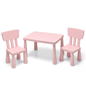 Kids Table and Chair Set, 3 Piece Children Activity Table for Reading